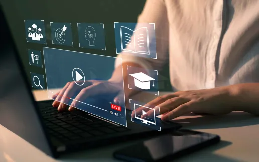 online learning stock computer modern