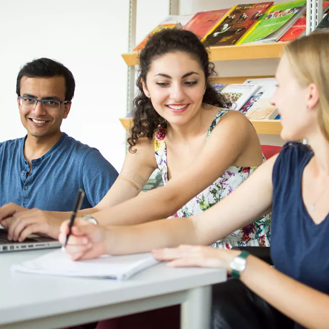 students study