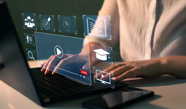 online learning stock computer modern