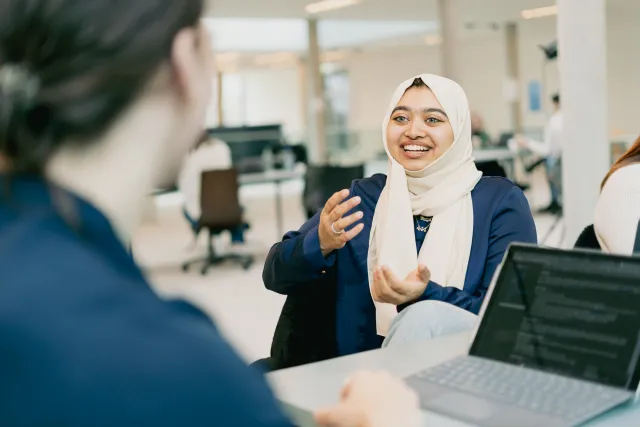 Students in the IRC study space